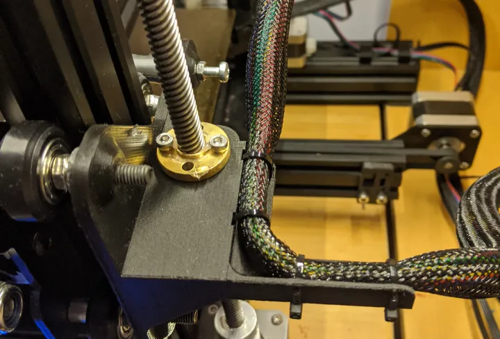 Ender-3 Dual-Z Plate with Wire Guide