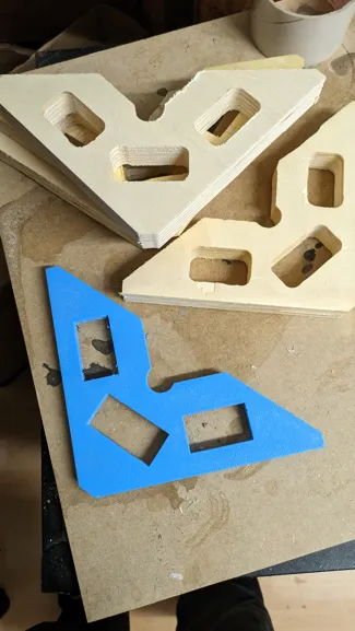 Corner clamp router template