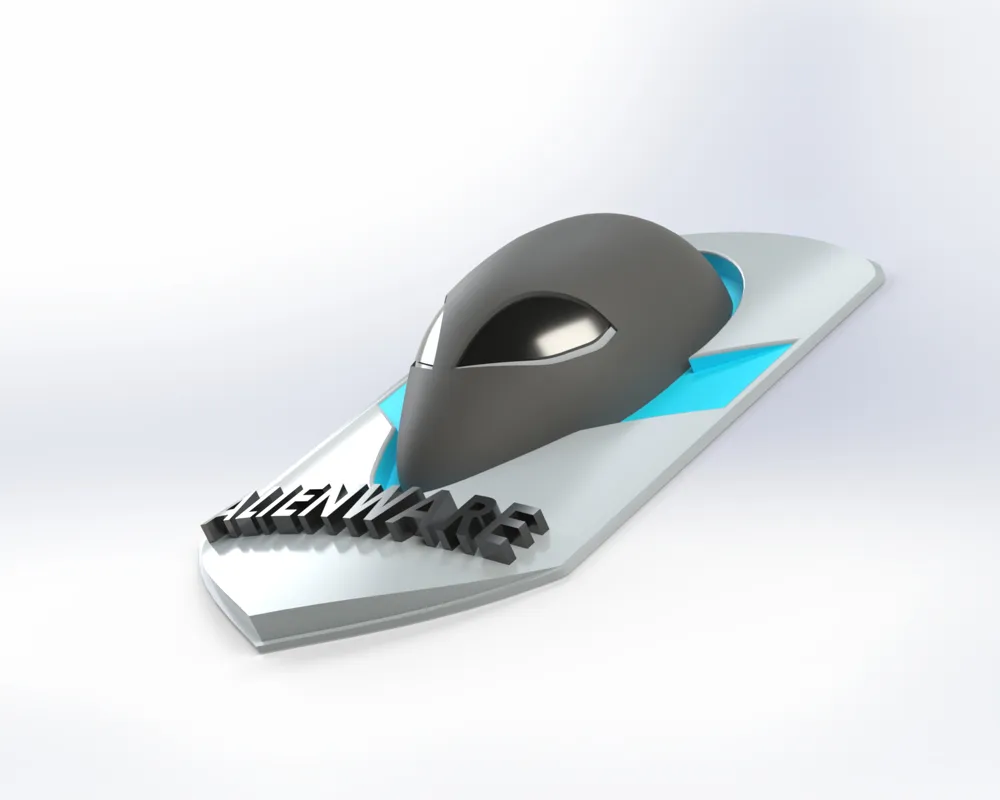Alienware Logo / Badge (Custom) - Free 3D Print Model - MakerWorld
