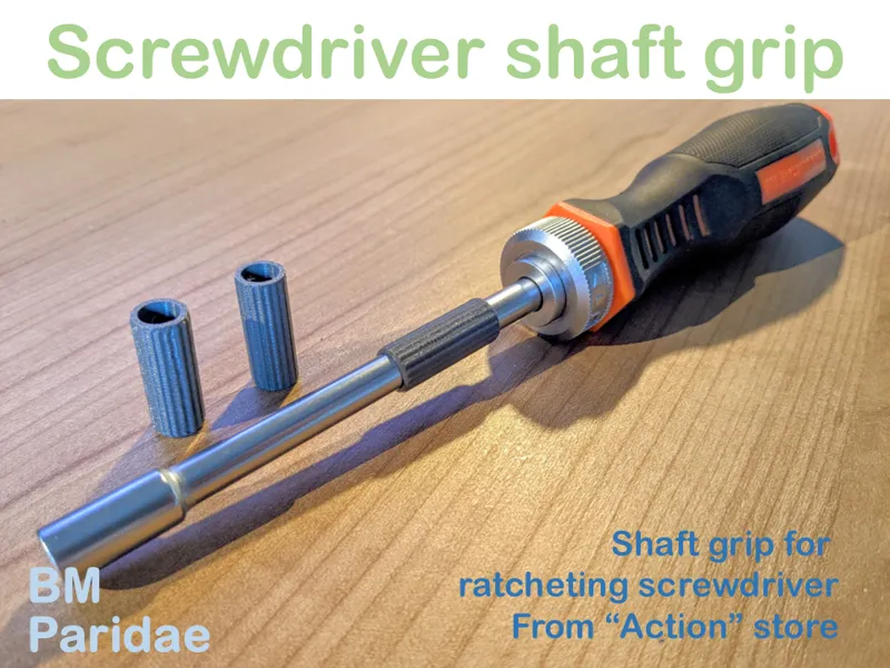 Shaft grip for racheting screwdriver from Action