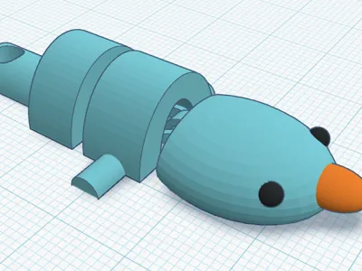 Flexible Platypus keychain
