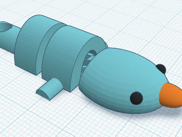 Flexible Platypus keychain