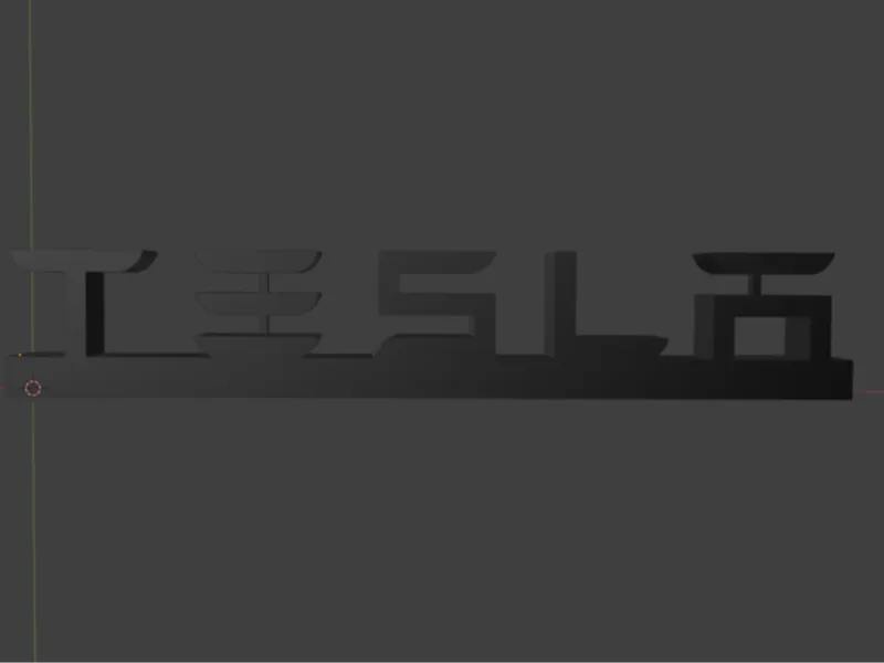 Letras Logo Tesla con soporte para la E
