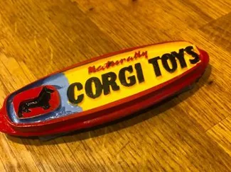 Retro Corgi Toys plaque