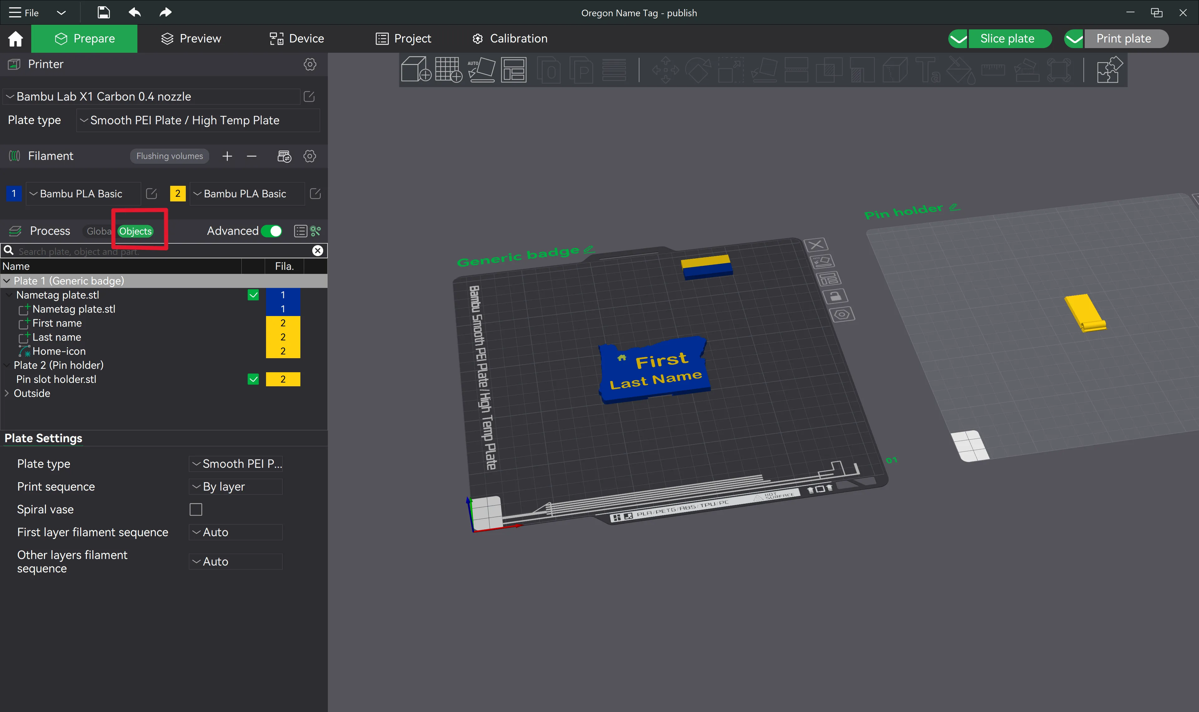 Navigate to objects to begin editing text
