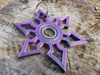 Porte-clés shuriken étoile tournant — photo 1