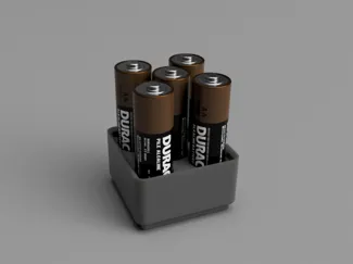 Gridfinity AA Battery Holder - 1x1