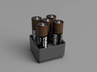 Gridfinity AA Battery Holder - 1x1
