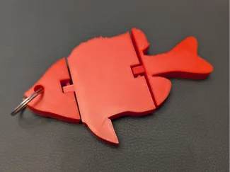 Articulated Bluegill Fish Keychain