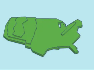 USA Topographical map (simplified a lot)