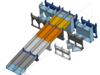 Dual Lane Mini4wd modular Ramp set