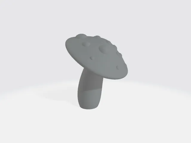Mushroom prop slightly tilted