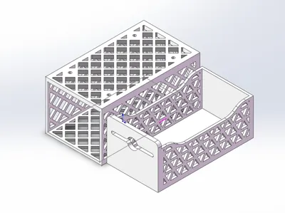 Elevated Storage Box for Computer Desk Accessories