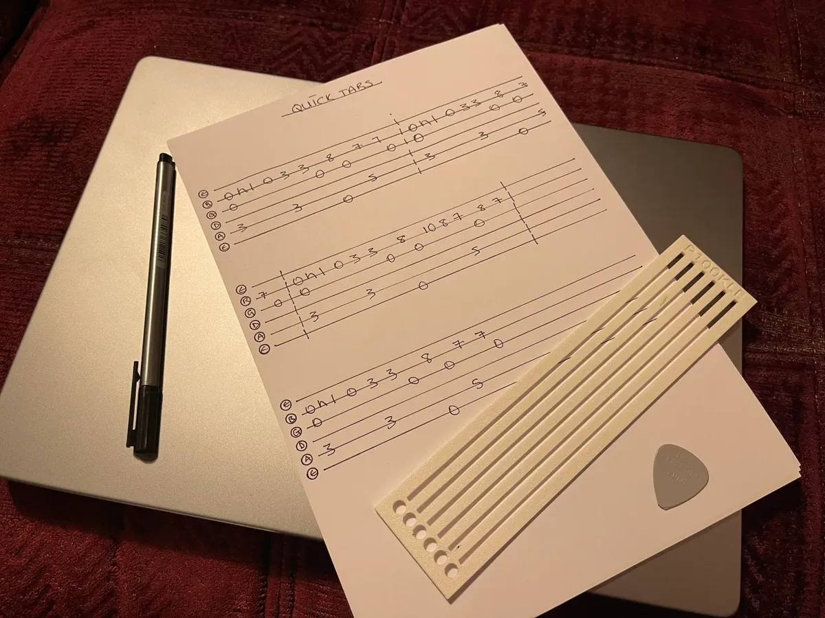 Gabarit portées de guitare rapide