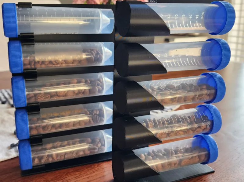 Vertical Single Dose Coffee Bean Storage