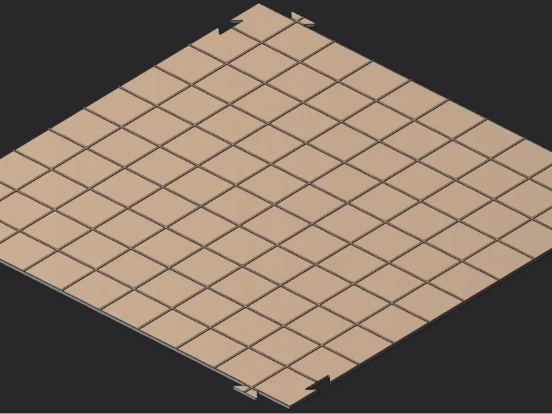 Tabletop Game Grid Interlocking