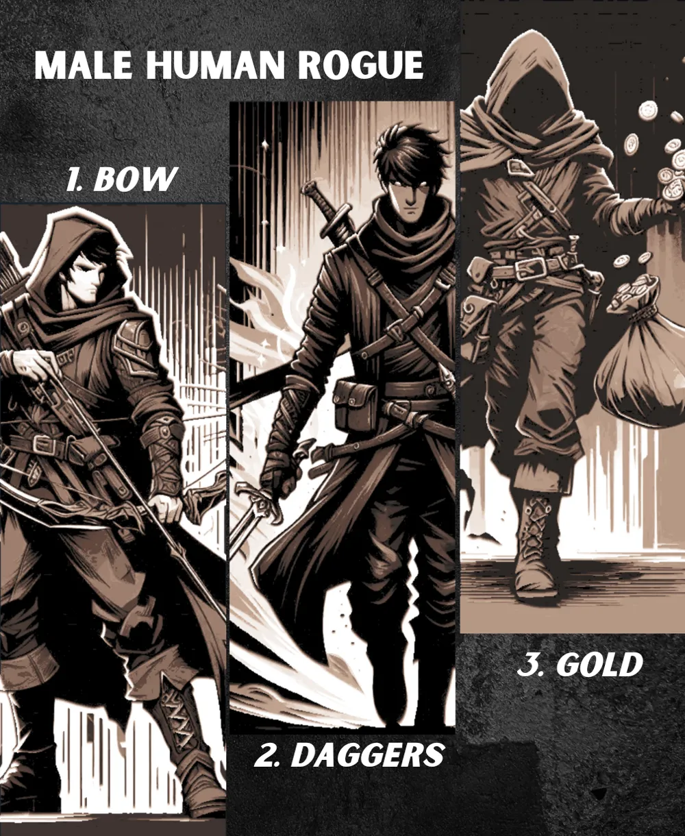 Human Rogue Hueforge Bookmark (Dungeon Project) - Free 3D Print Model ...