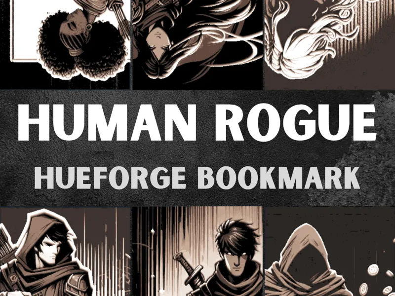 Human Rogue Hueforge Bookmark (Dungeon Project)