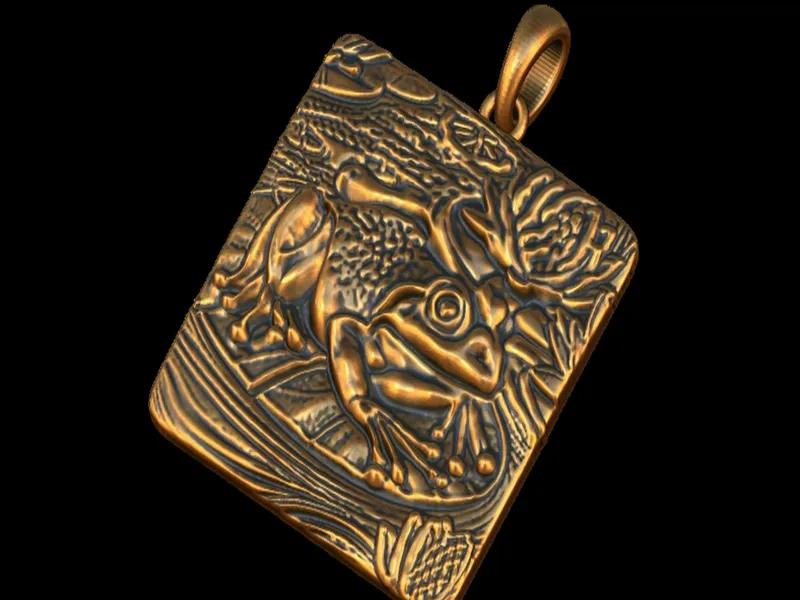 Frog in Pond Pendant