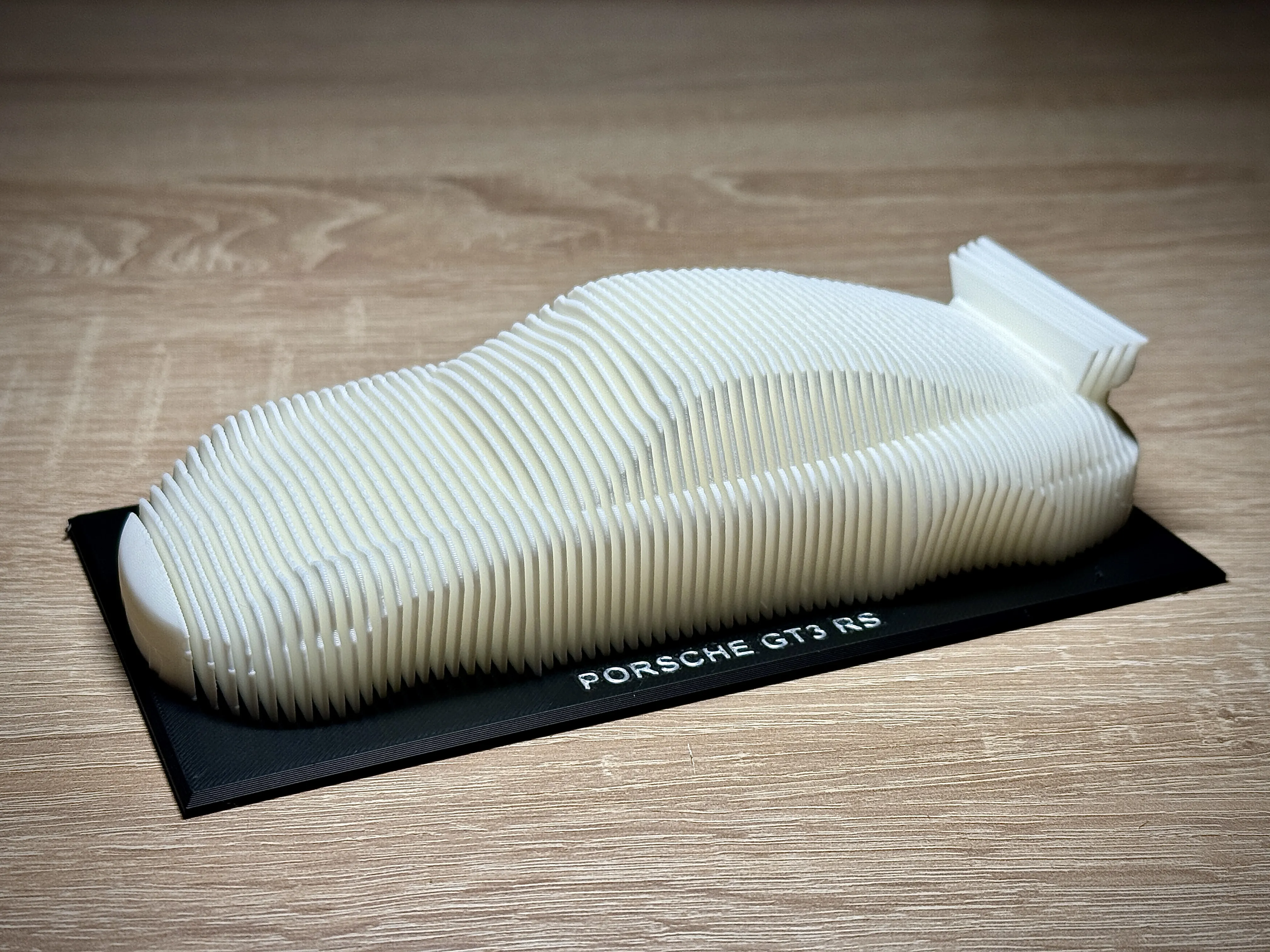 Porsche GT3 RS Layered Sculpture - Free 3D Print Model - MakerWorld