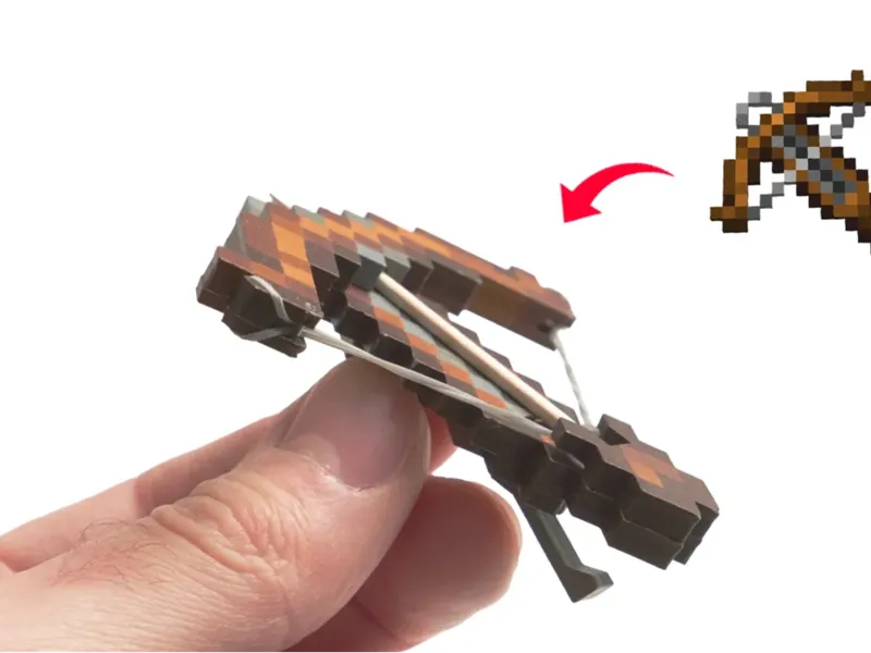 Mini Crossbow from Minecraft (shoots toothpicks)