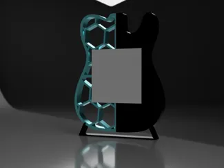 Lamp Electric guitar in real size
