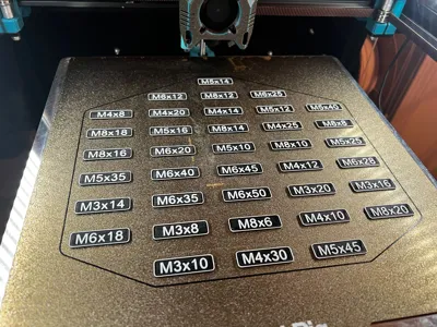 Gridfinity labels for metric bolts by user_29903355 - MakerWorld