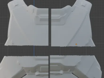 chest plate in four pieces 
