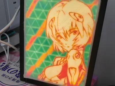 EVA Ayanami Rei Lithophane Evangelion