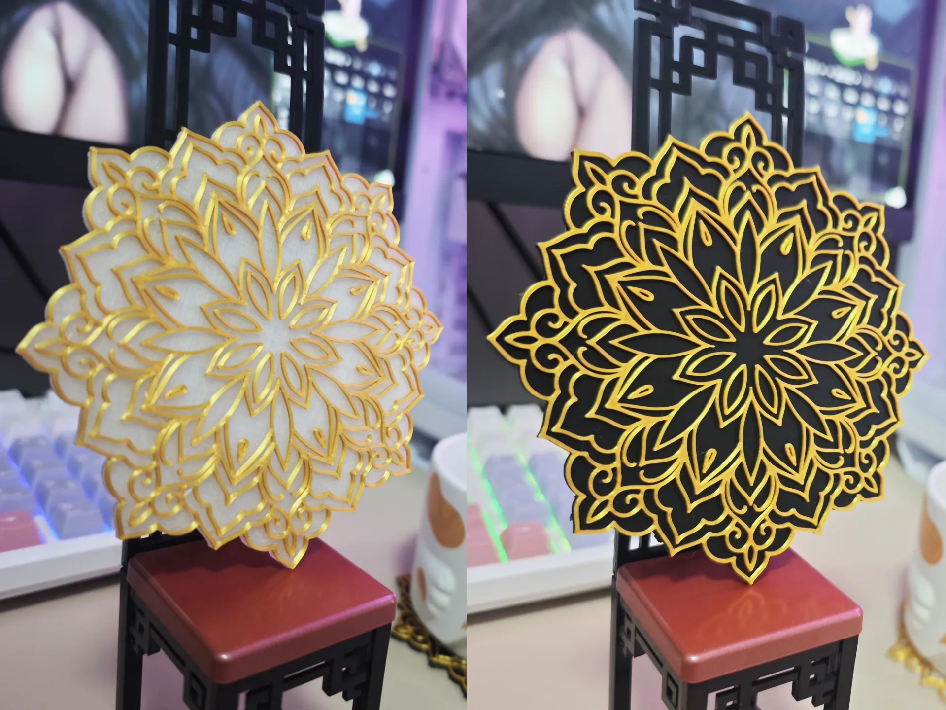 Cyber Filigree_Traditional Pattern 05 by 闪光布丁猫 - MakerWorld