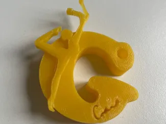Gymnast named Gaia, personalized key ring