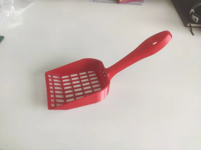 Cat litter scoop 2 part flat