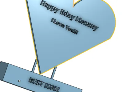 birthday heart for mom