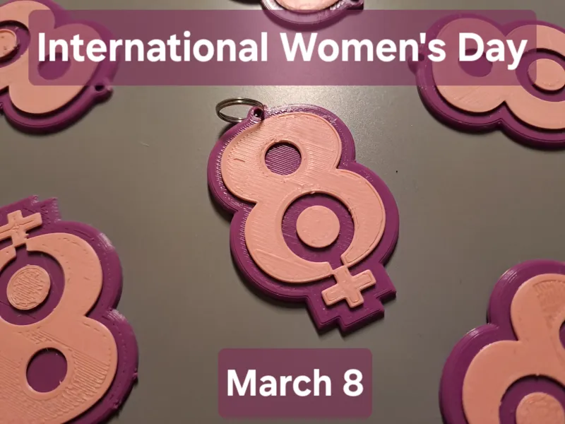 International Women's Day Keychain - March 8