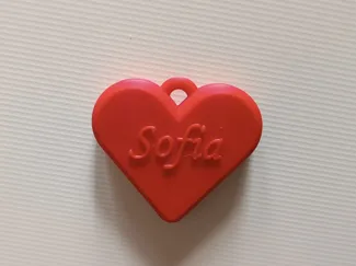 Portachiavi cuore con nome