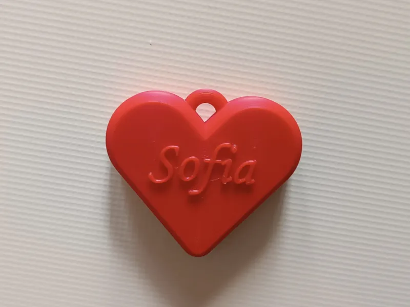Portachiavi cuore con nome