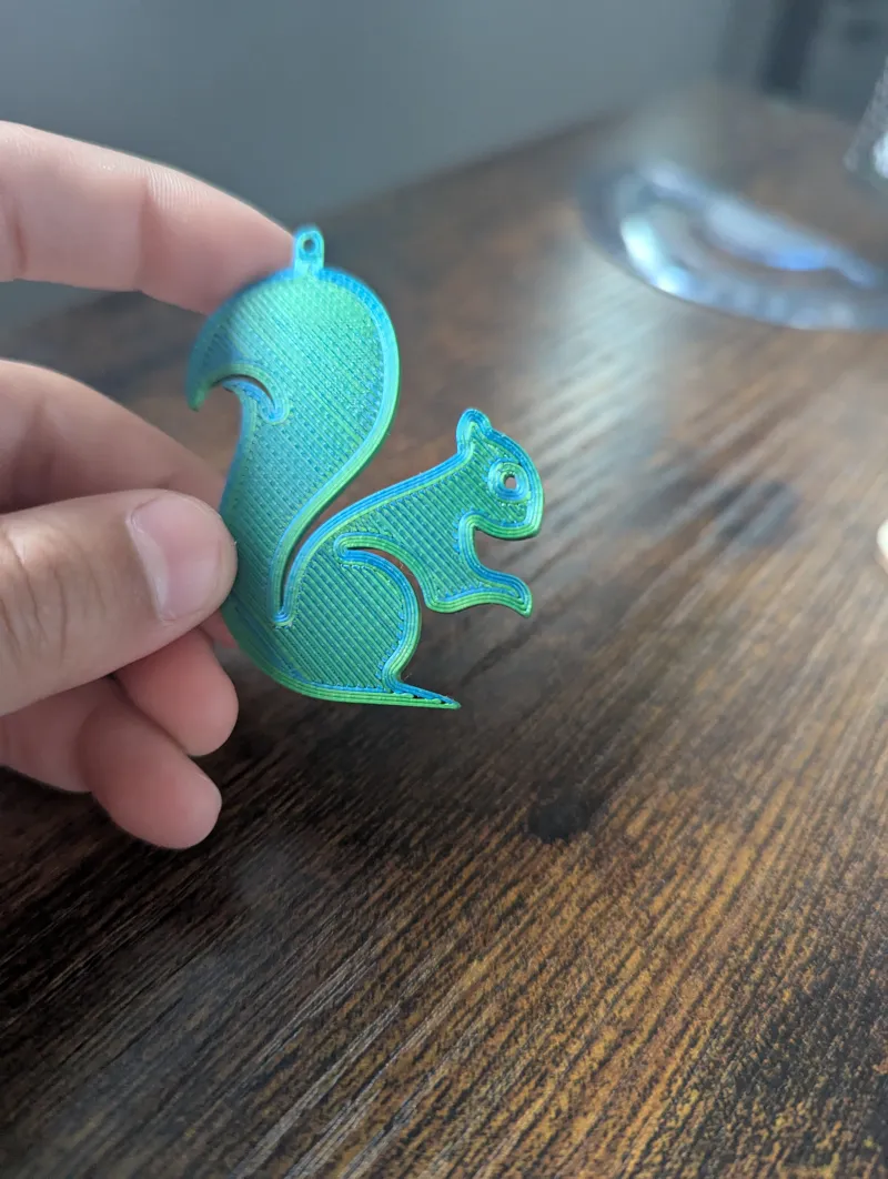 Squirrel Keychain With Hole