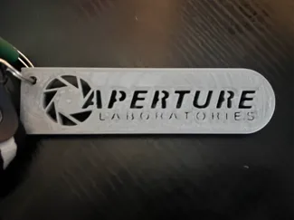 Aperture Science Logo Keychain fixed
