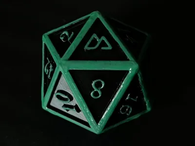Nuxt 20-Sided Dice - Icosahedron