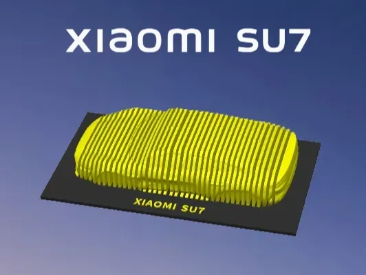 小米SU7,汽车切片模型