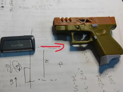 Sandisk SDDDC2 USB drive modified magazine compatible with Glock keychain