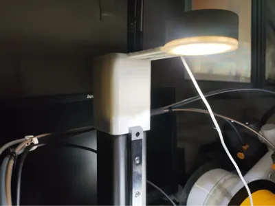 Bambu A1 Mini Z-axis top-mounted supplementary lighting, adhesive USB 60mm circular wooden base lamp plate