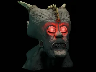 Monster head keychain