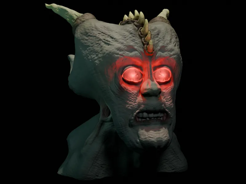 Monster head keychain