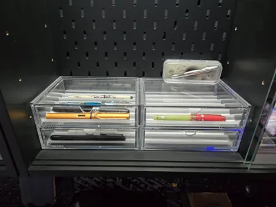 Pen tray insert for Muji acrylic drawer