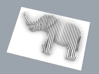 Elephant Layered Sculpture