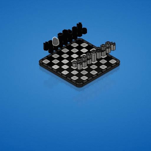 small modern minimalistic magnetic chess set