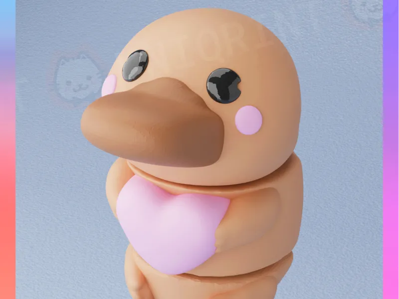 Flexi Platypus and the Valentine’s Heart Keychain
