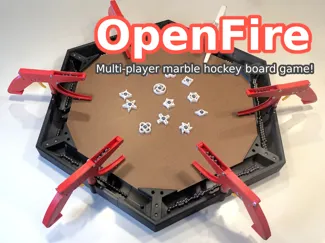 OpenFire - 2-6 Player marble hockey board game!
