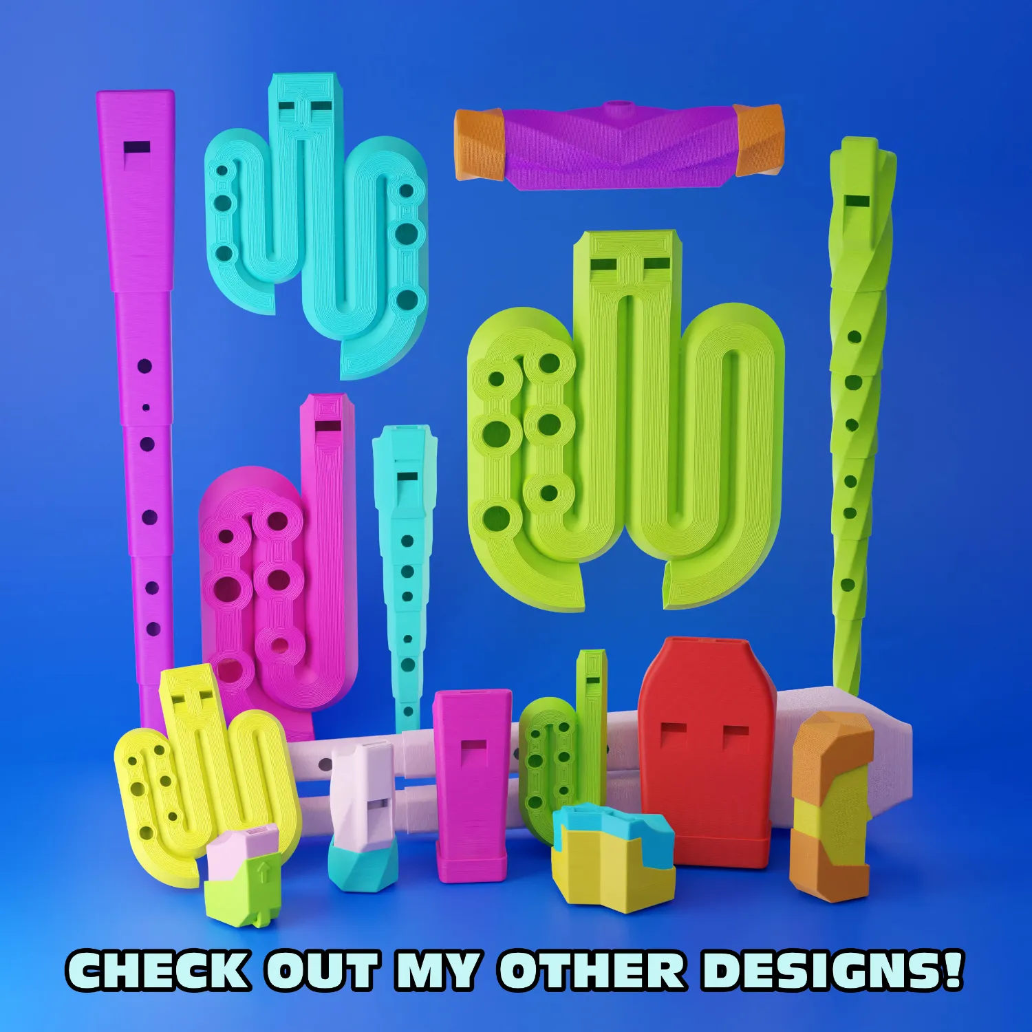 Tiny Tune Telescopic whistle Free 3D Print Model MakerWorld